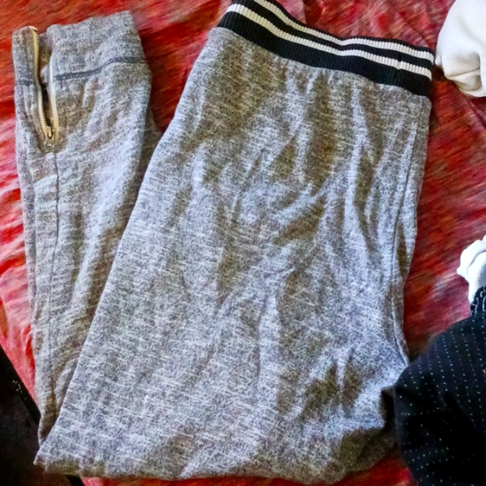 American eagle jogging pants skinny slouch medium m 8 10 Grey zip cuff cute pock